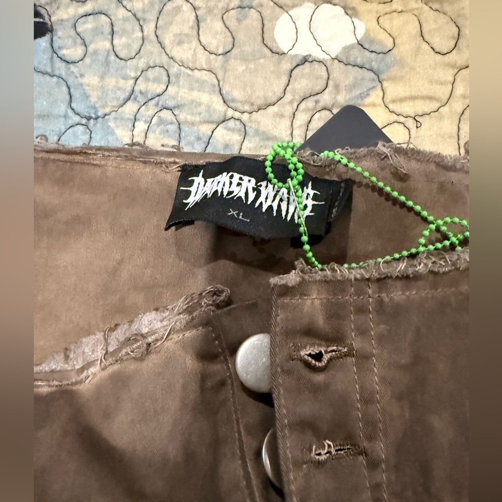 Dolls kill Darker wavs mini skort in brown XL - Picture 5 of 12
